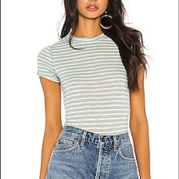 Free People Tops - Free People Night Sky Stripe Tee in Green Top XS